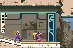 Mega Man Zero Game Boy Advance Running through a corridor
