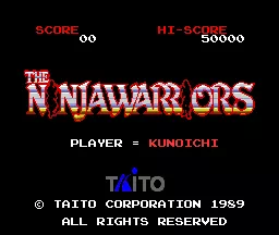 The Ninja Warriors TurboGrafx-16 Title screen