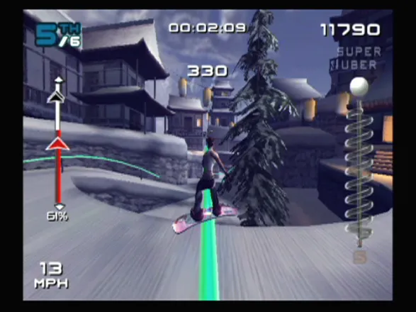 SSX 3 GameCube Gain some extra speed in a race by riding on these rails