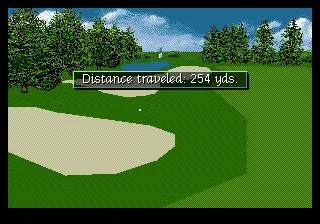 PGA Tour Golf III Genesis Lucky to miss those bunkers, as the reverse angle shows