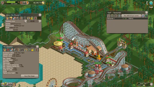RollerCoaster Tycoon: Classic Windows The UI is more or less the same as the one from the mobile version.