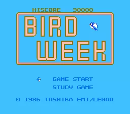 Bird Week NES Title screen