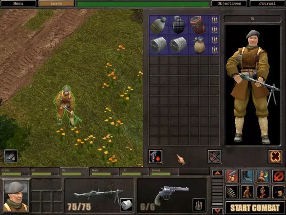 S2: Silent Storm Windows Gear is accurately depicted on the characters.  Note the grenades on the inventory close-up and the game window.