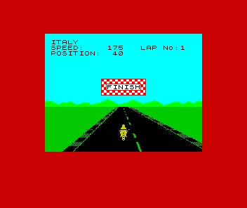 Full Throttle ZX Spectrum About to finish the race in last