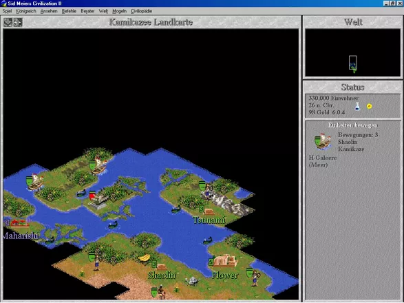 Sid Meier&#x27;s Civilization II Scenarios: Conflicts in Civilization Windows 3.x Apocalypse scenario