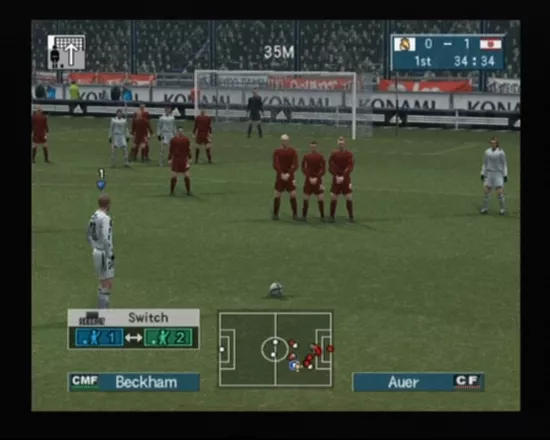 World Soccer: Winning Eleven 8 International PlayStation 2 Beckham on a free kick