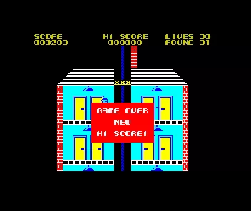 Elevator Action ZX Spectrum Game over