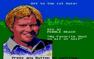 Jack Nicklaus&#x27; Greatest 18 Holes of Major Championship Golf TurboGrafx-16 Jack chose the hoels featured himself