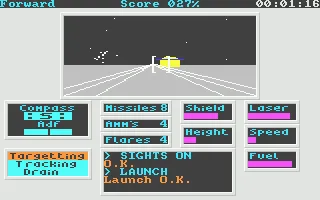 Space School Simulator: The Academy Atari ST Taking out ground targets in this mission