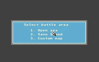 Warship Atari ST Select battle area