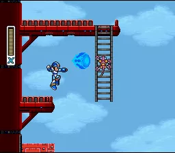Mega Man X SNES Climbing the tower