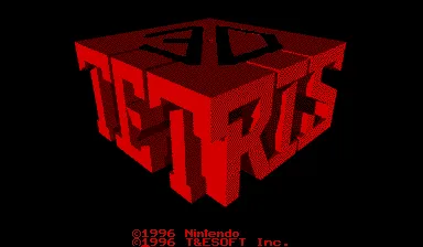 3-D Tetris Virtual Boy Title screen.