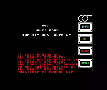 The Spy Who Loved Me ZX Spectrum Title screen