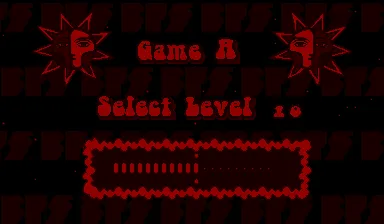 V-Tetris Virtual Boy Selecting the initial level.