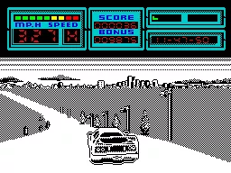 F40 Pursuit Simulator ZX Spectrum Taking a wild line