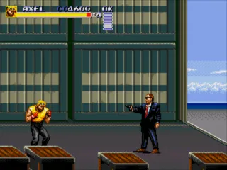 Streets of Rage 3 Genesis Hey, not fair! He got a gun and I got a fist full of... trouble