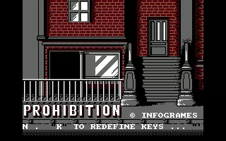 Prohibition Amstrad CPC Title screen / set game options