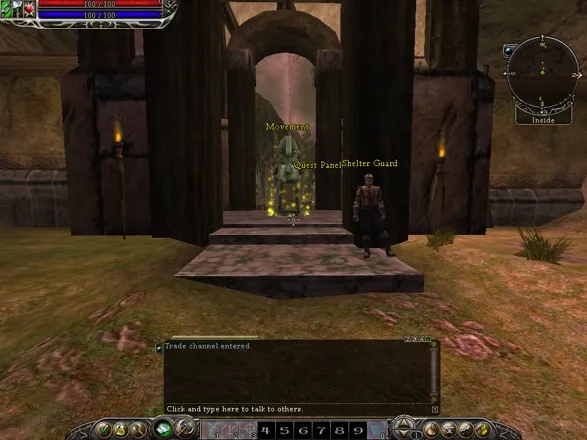 Asheron&#x27;s Call 2: Fallen Kings Windows The start of the game for a human character -- the human training outpost