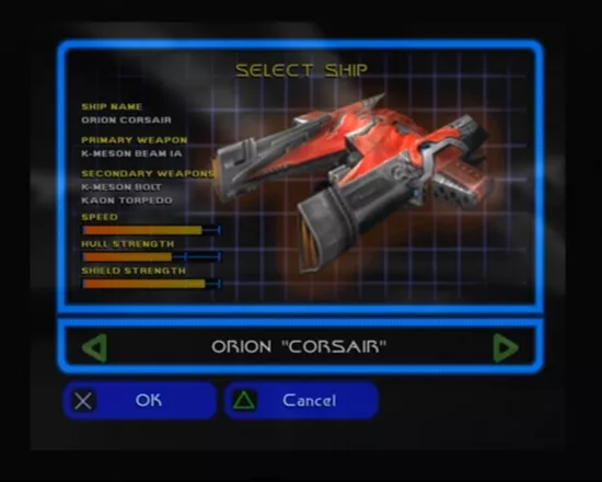 Star Trek: Shattered Universe PlayStation 2 Selecting a fighter for your next mission (as you progress more fighters will become available)