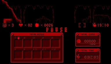 Virtual Boy Wario Land Virtual Boy If you pause the game, a level status will appear.