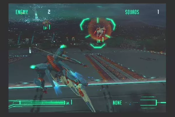 Zone of the Enders PlayStation 2 Engaging a Raptor from long distance