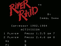River Raid MSX Title screen