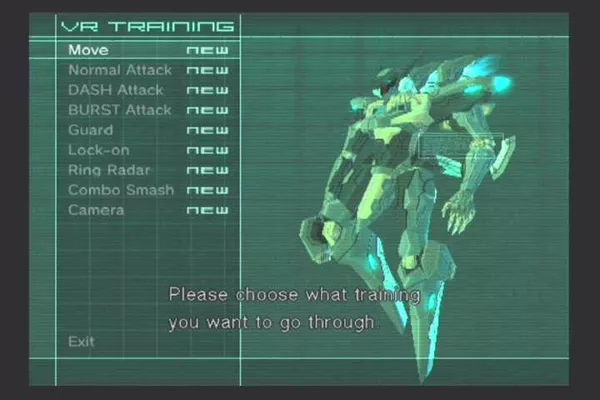 Zone of the Enders: The 2nd Runner PlayStation 2 Tutorial mode