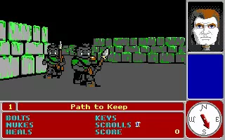 Catacomb 3-D DOS Orcs at game start