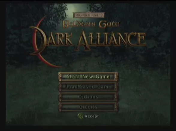Baldur&#x27;s Gate: Dark Alliance Xbox Main Menu