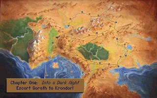 Betrayal at Krondor DOS Map of the land