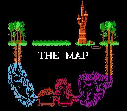 Wizards &#x26; Warriors NES Master map screen of your journey.