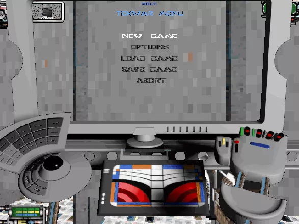 William Shatner&#x27;s TekWar DOS The ingame menu.