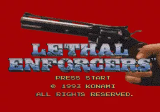 Lethal Enforcers SEGA CD Title screen