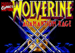Wolverine: Adamantium Rage Genesis Title screen.