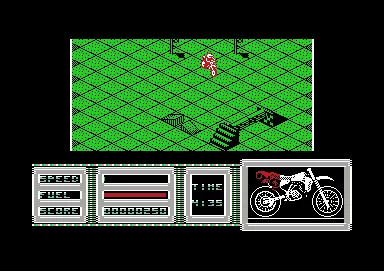 Motorbike Madness Commodore 64 getting ready to do some tricks!