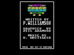 Moto X Simulator ZX Spectrum Partial credits