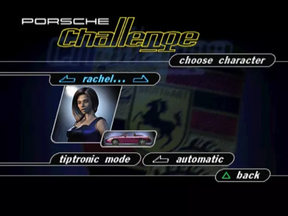 Porsche Challenge PlayStation Choose character