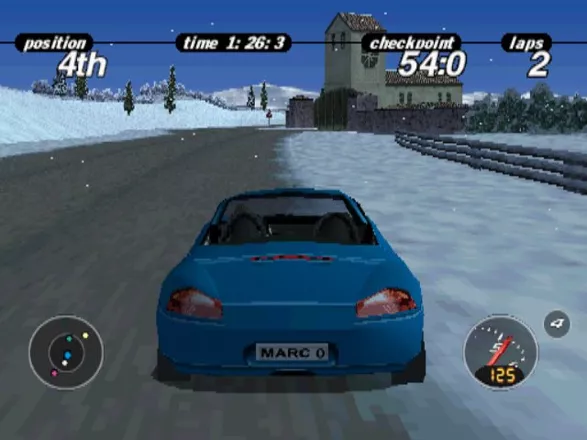 Porsche Challenge PlayStation Alpine - pursued by the group of two cars