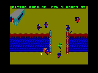 Commando Amstrad CPC Crossing a bridge