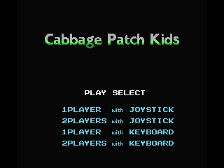 Cabbage Patch Kids Adventures in the Park MSX Title Screen