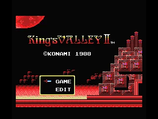 King&#x27;s Valley II MSX Title screen MSX1
