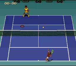 Jimmy Connors Pro Tennis Tour SNES Serving