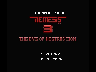 Nemesis 3: The Eve of Destruction MSX Title screen