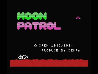 Moon Patrol MSX Title screen