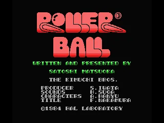 Rollerball MSX Title screen