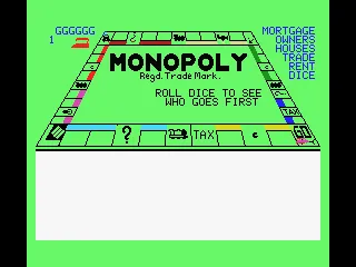 Monopoly MSX Who throws first?