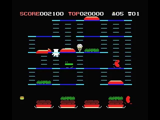 BurgerTime MSX Your&#x27;re chased by an egg, hot dog and pickles