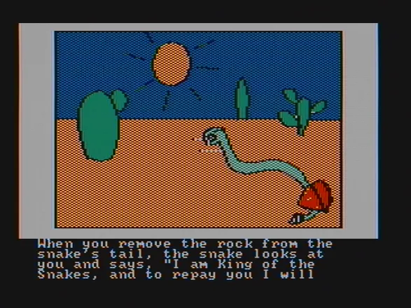 Hi-Res Adventure #2: The Wizard and the Princess PC Booter The king of the snakes! (CGA with composite monitor)