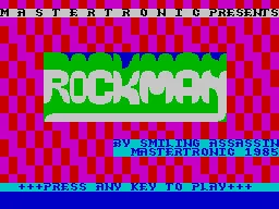 Rockman ZX Spectrum Title screen