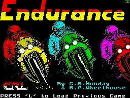 Endurance ZX Spectrum Loading screen